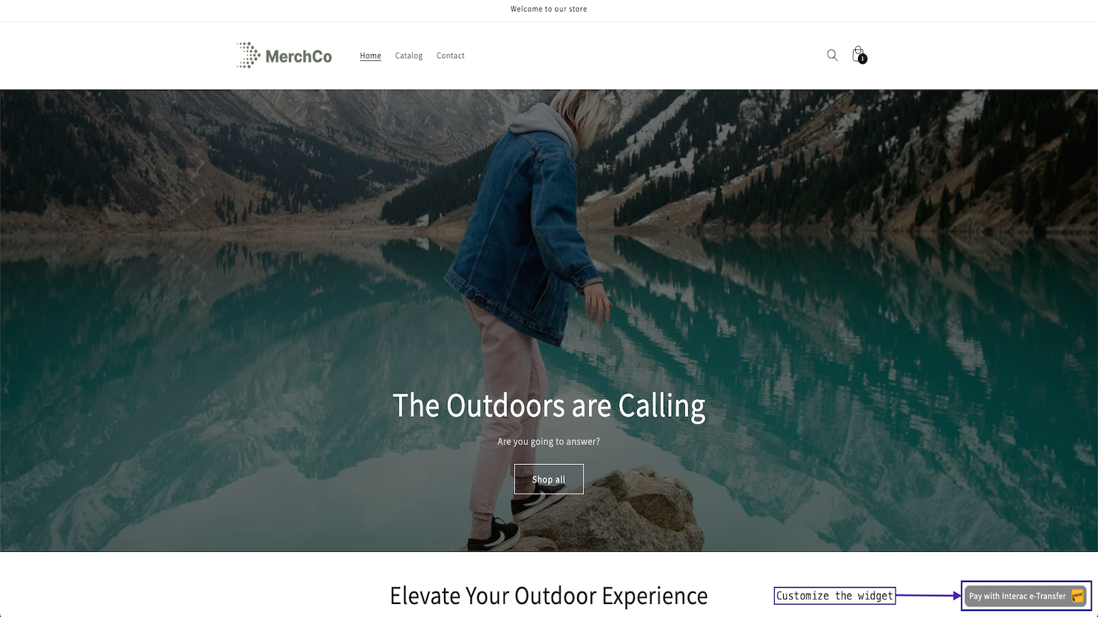 Customize the widget colour and positioning. 