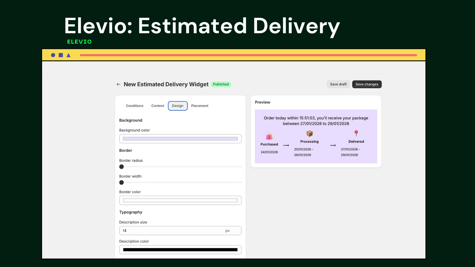 Elevio: Estimated Delivery