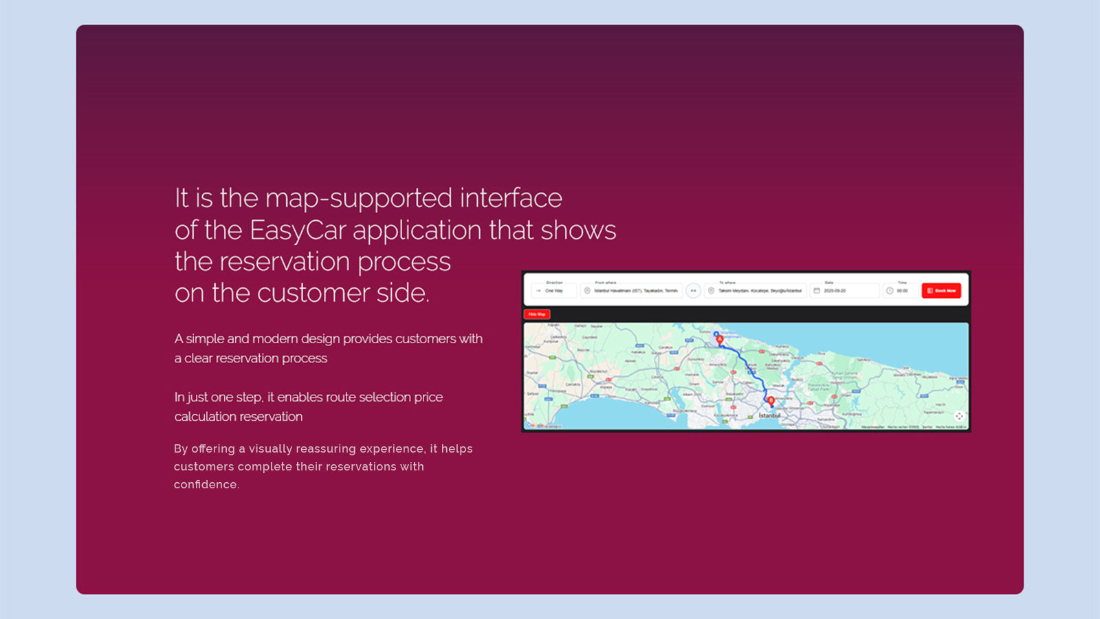 Google map supported interface