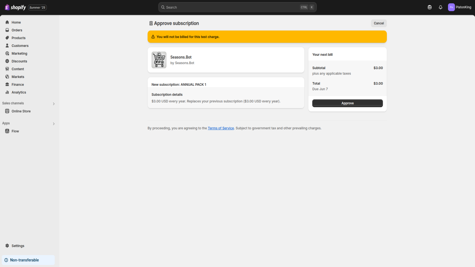 Pay securely with Shopify Billing.