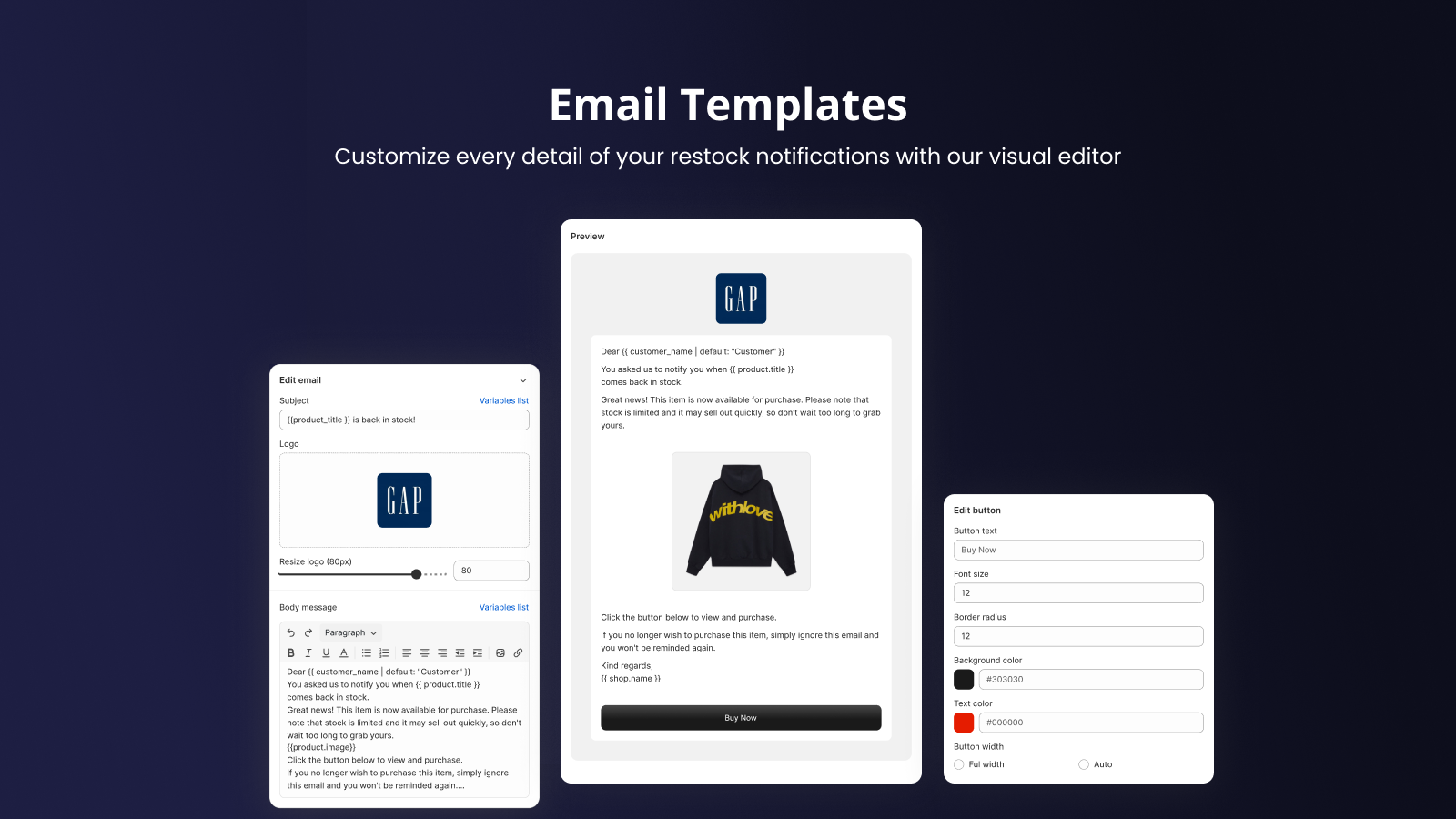Email Template Customization