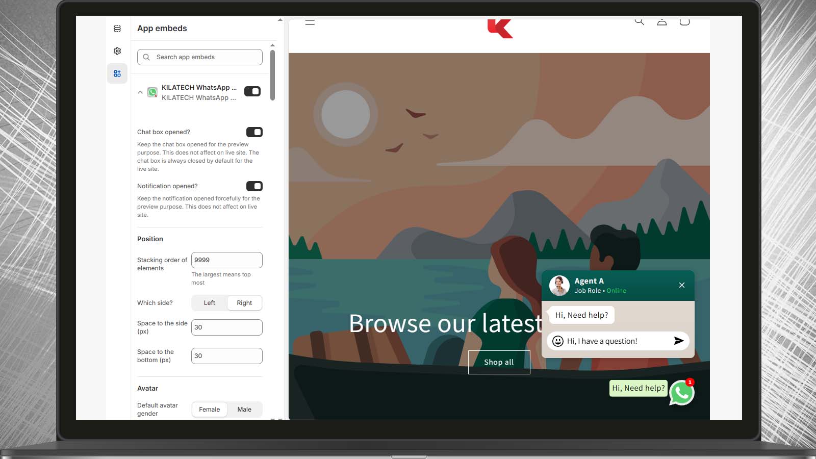 WhatsApp app embed view 1