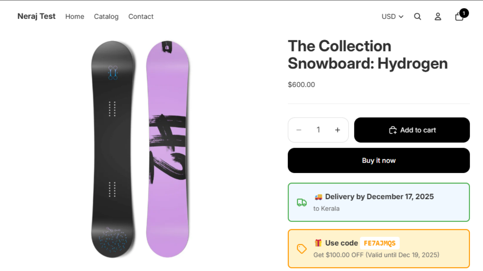 Customers see product discounts in product page
