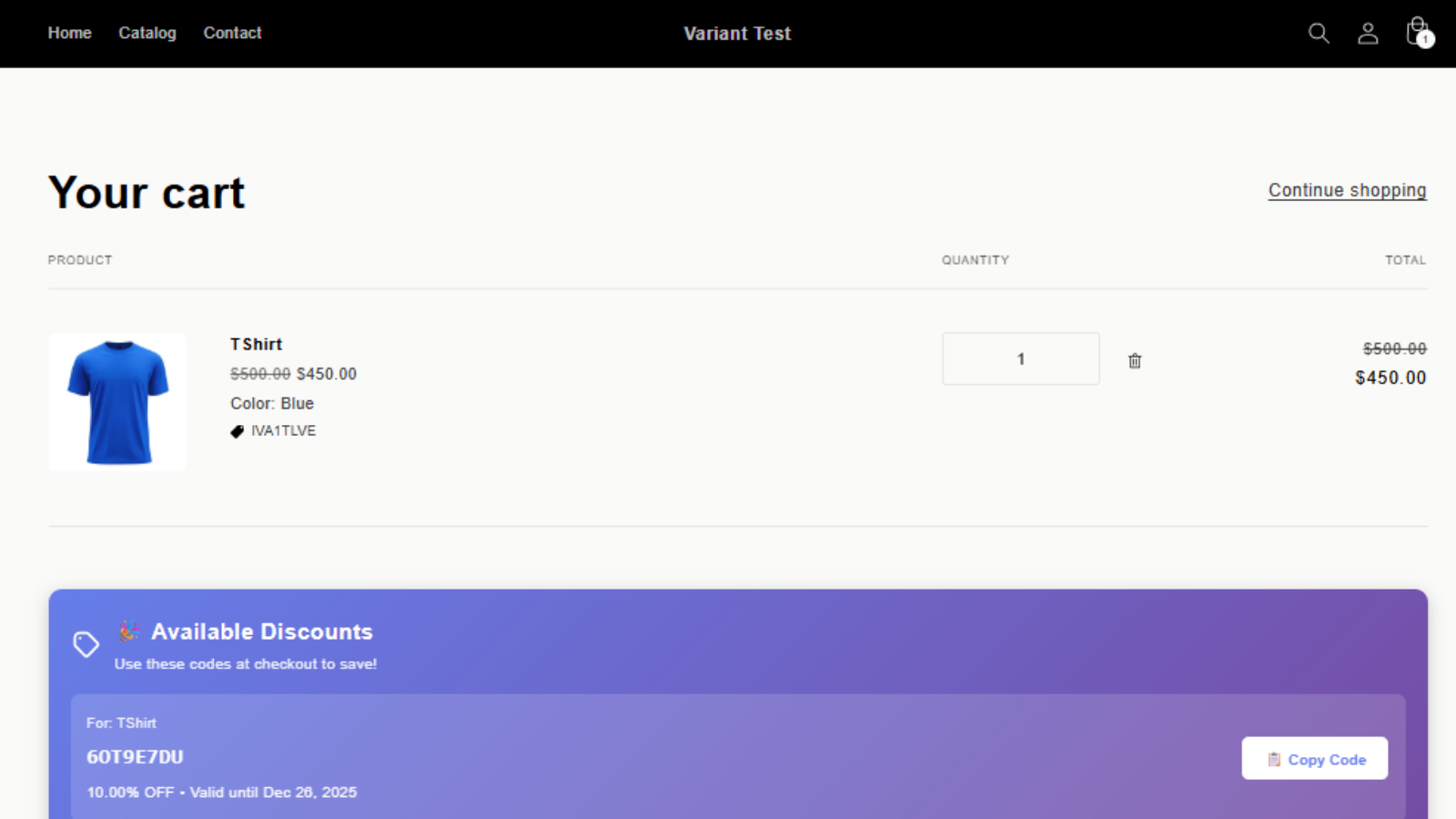 Customers see available discounts in cart