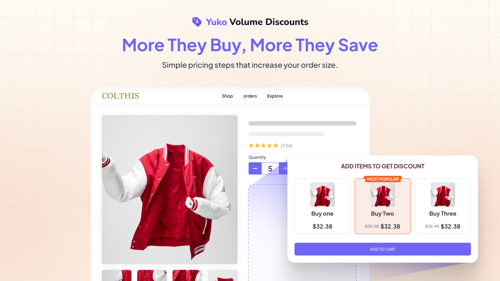 Buy more save more with tiered pricing discounts in Shopify