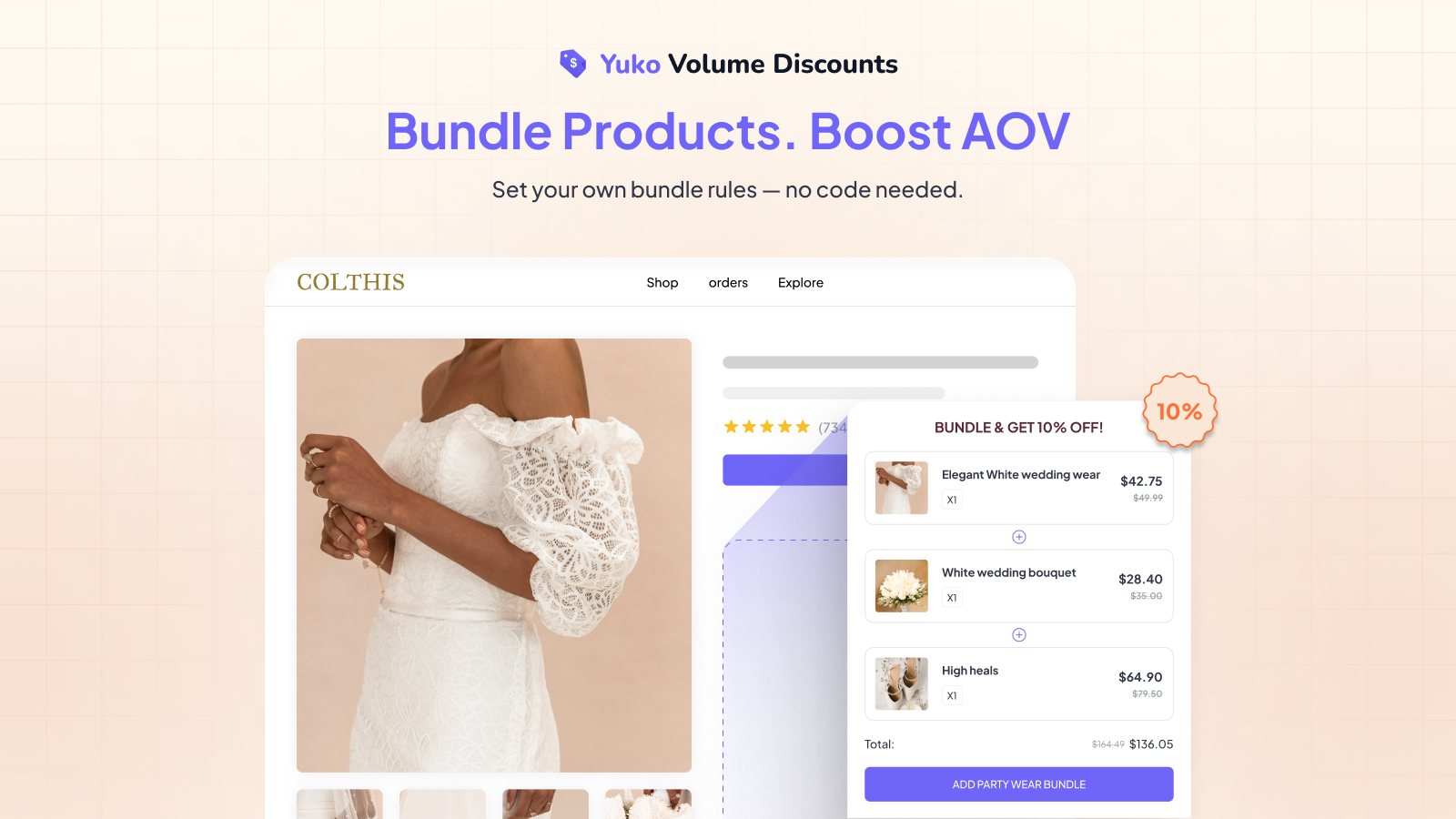 Quantity breaks and bundles for Shopify