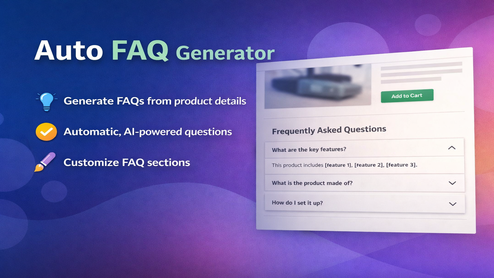 Auto Product FAQ Generator
