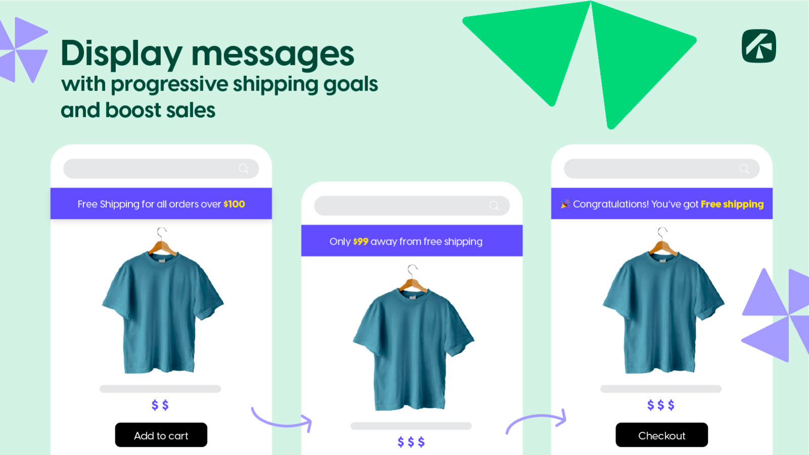 KEFI: Boost sales with progressive Free shipping bar