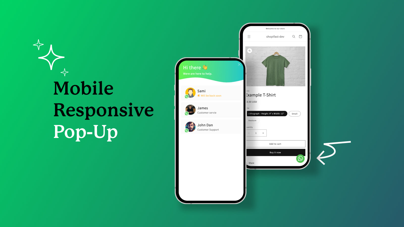 Responsive pop-up for on mobile