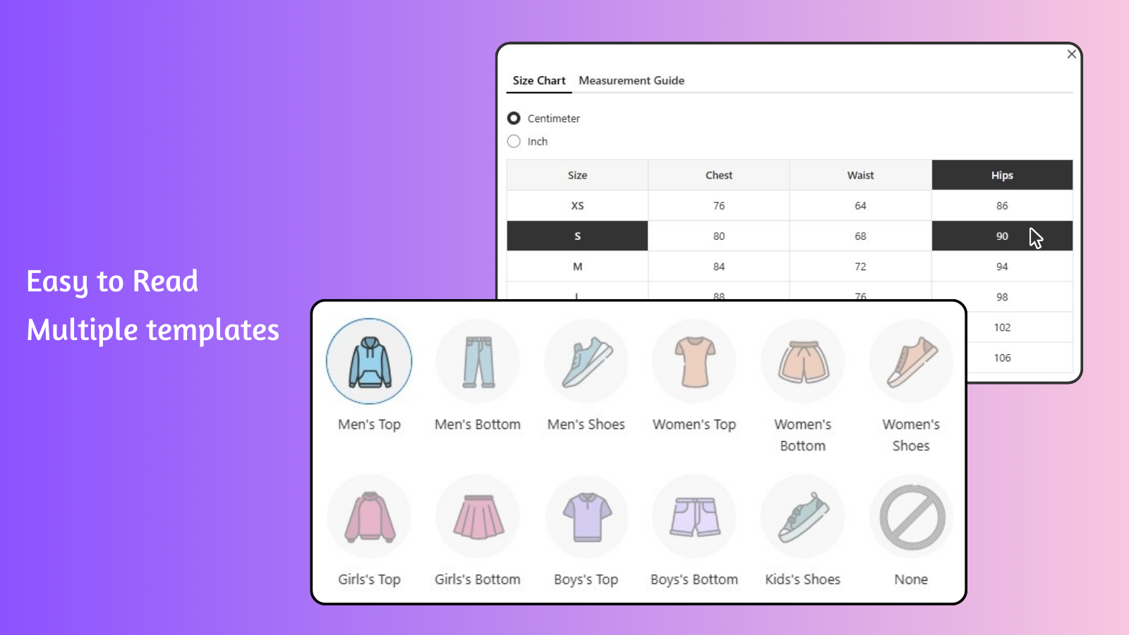Easy to Read, Multiple templates