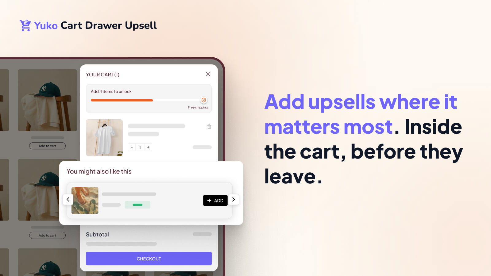 Upsell products at cart