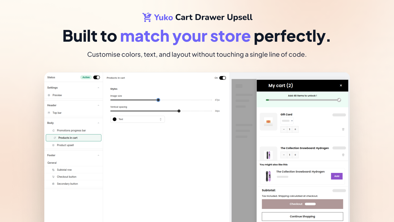 Customize the elements easily