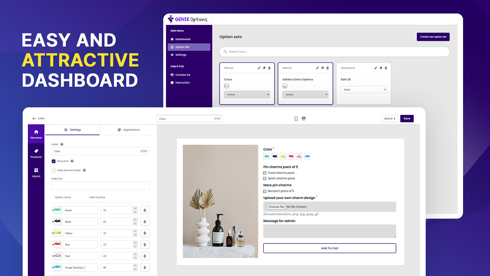 Easy and attractive dashboard 