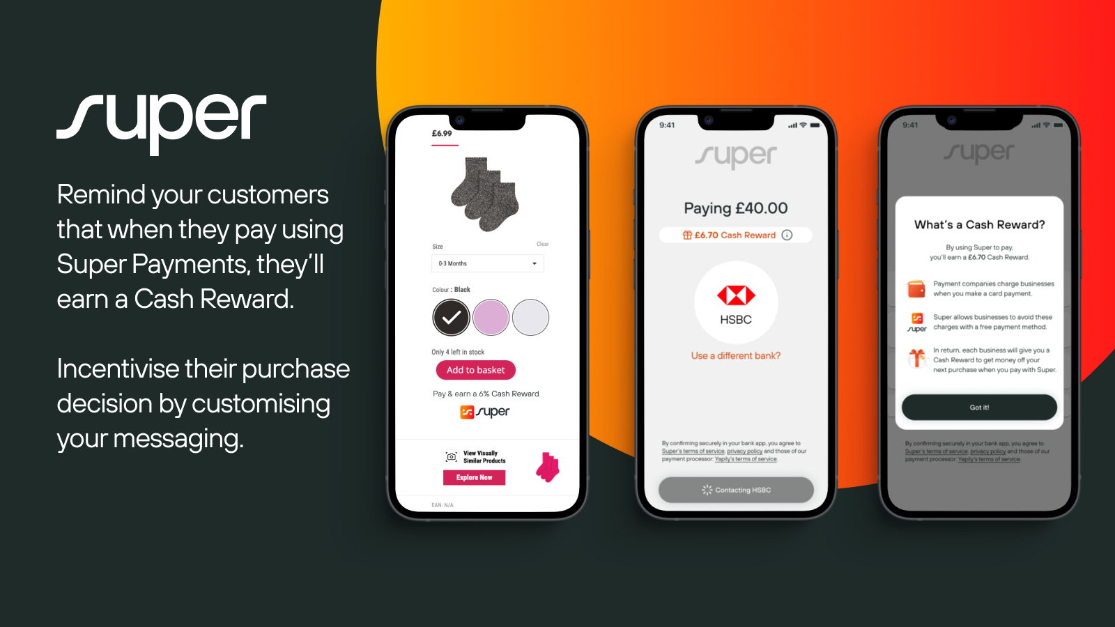 Remind your customers that they can earn a Cash Reward.