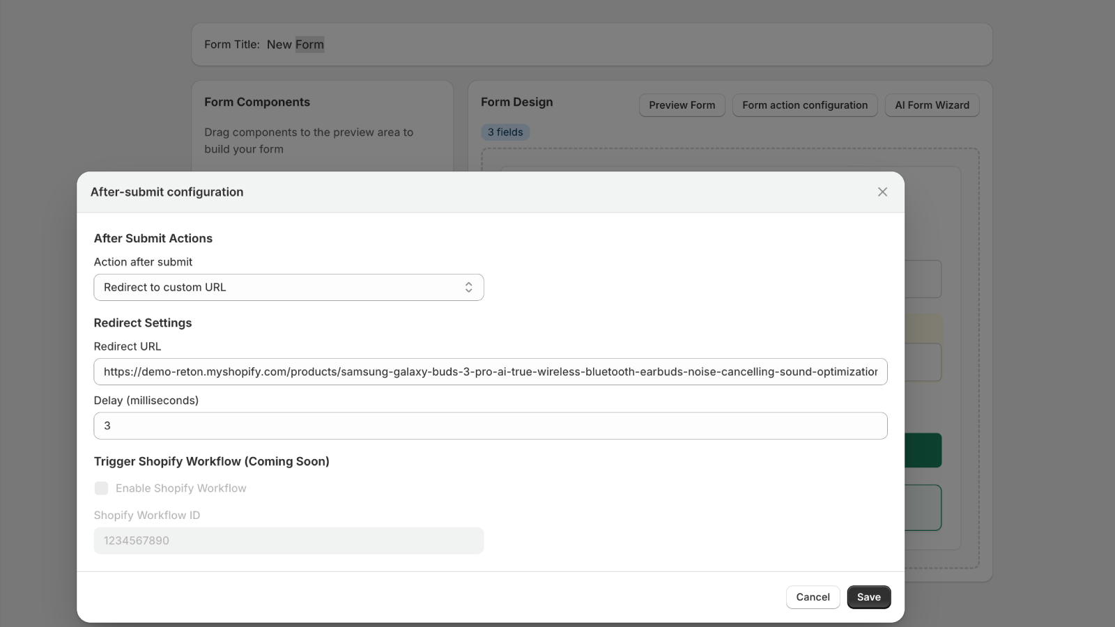 ORX - AI Form Builder - After submit