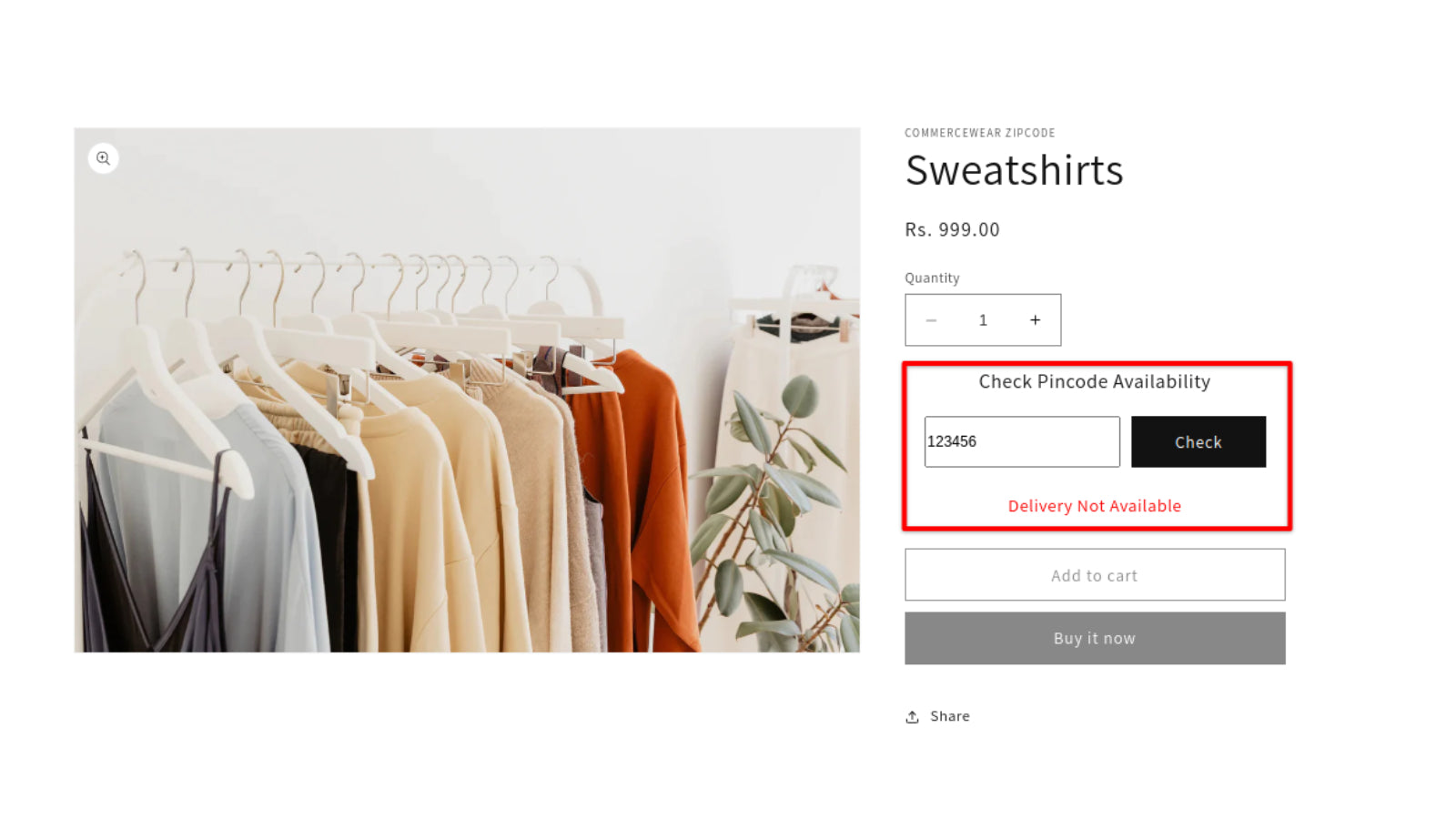 Delivery Is Not Avaliability