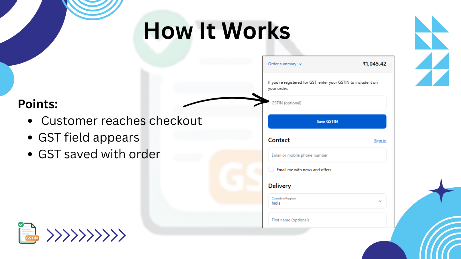 Checkout gst filed