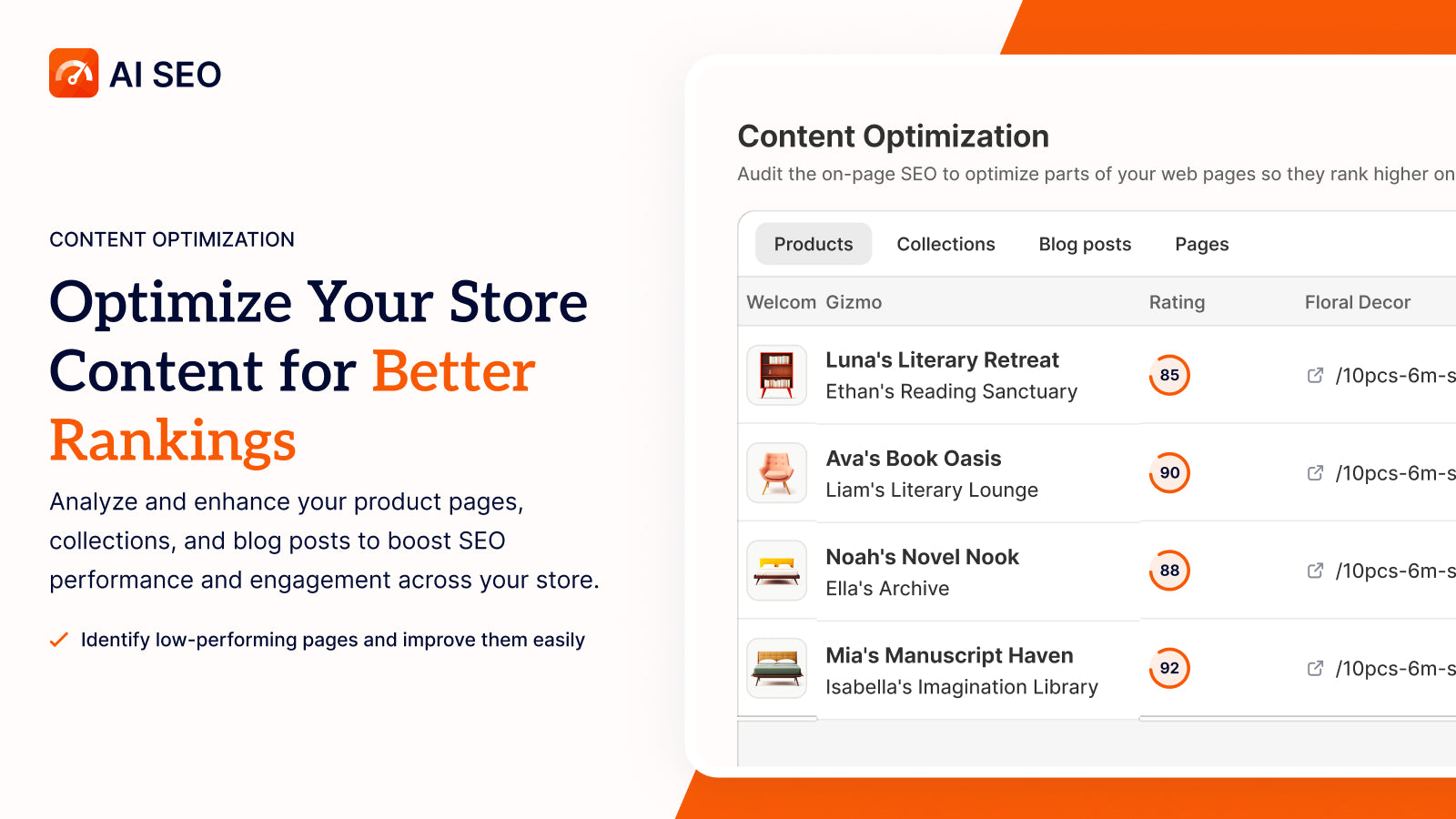 Optimize Store's content for good SEO