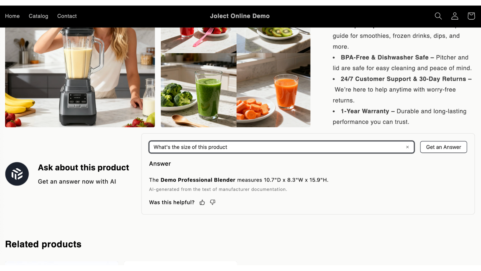 The AI delivers precise information to the buyers.