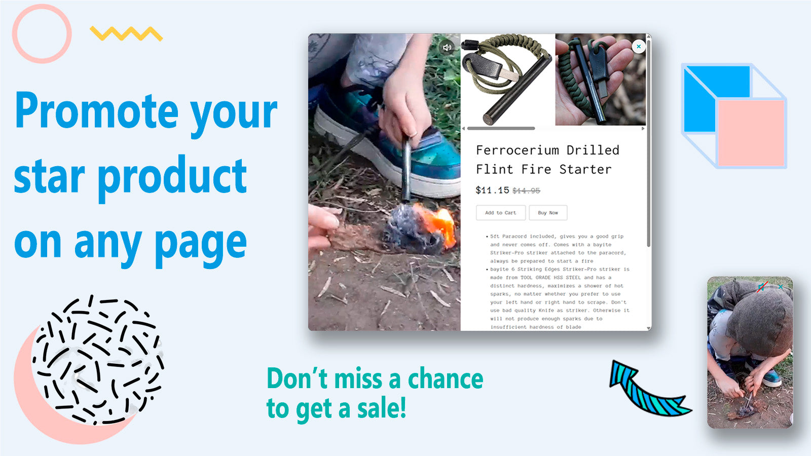 Promote your products on any page with sticky floating videos