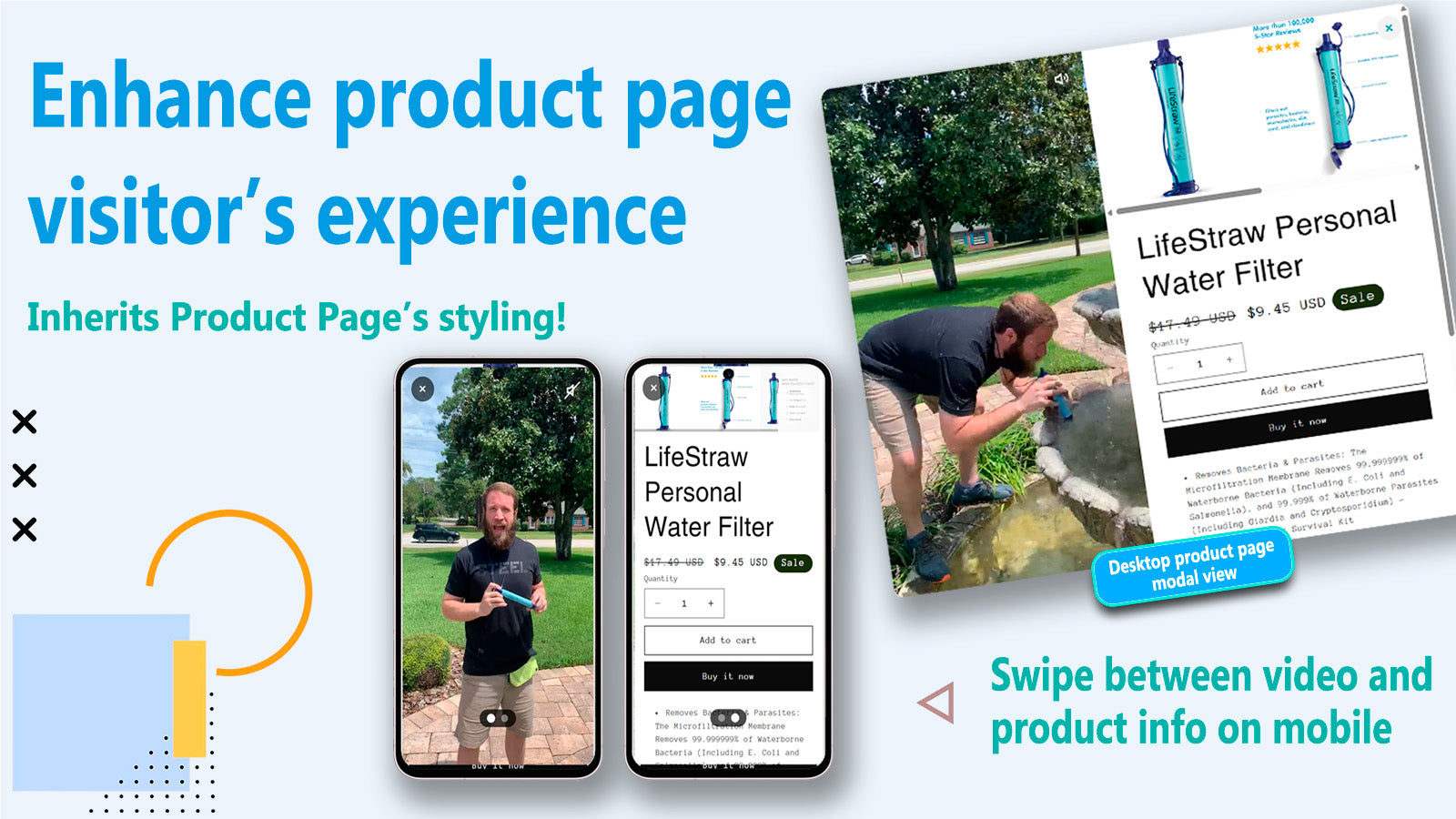 Enhance product page visitor's experience with floating videos