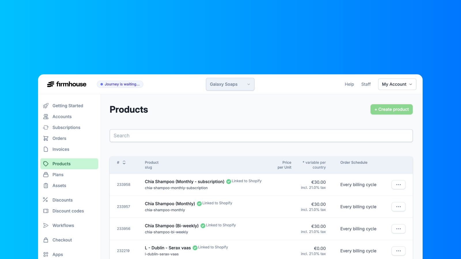 Automatic product updates and changes
