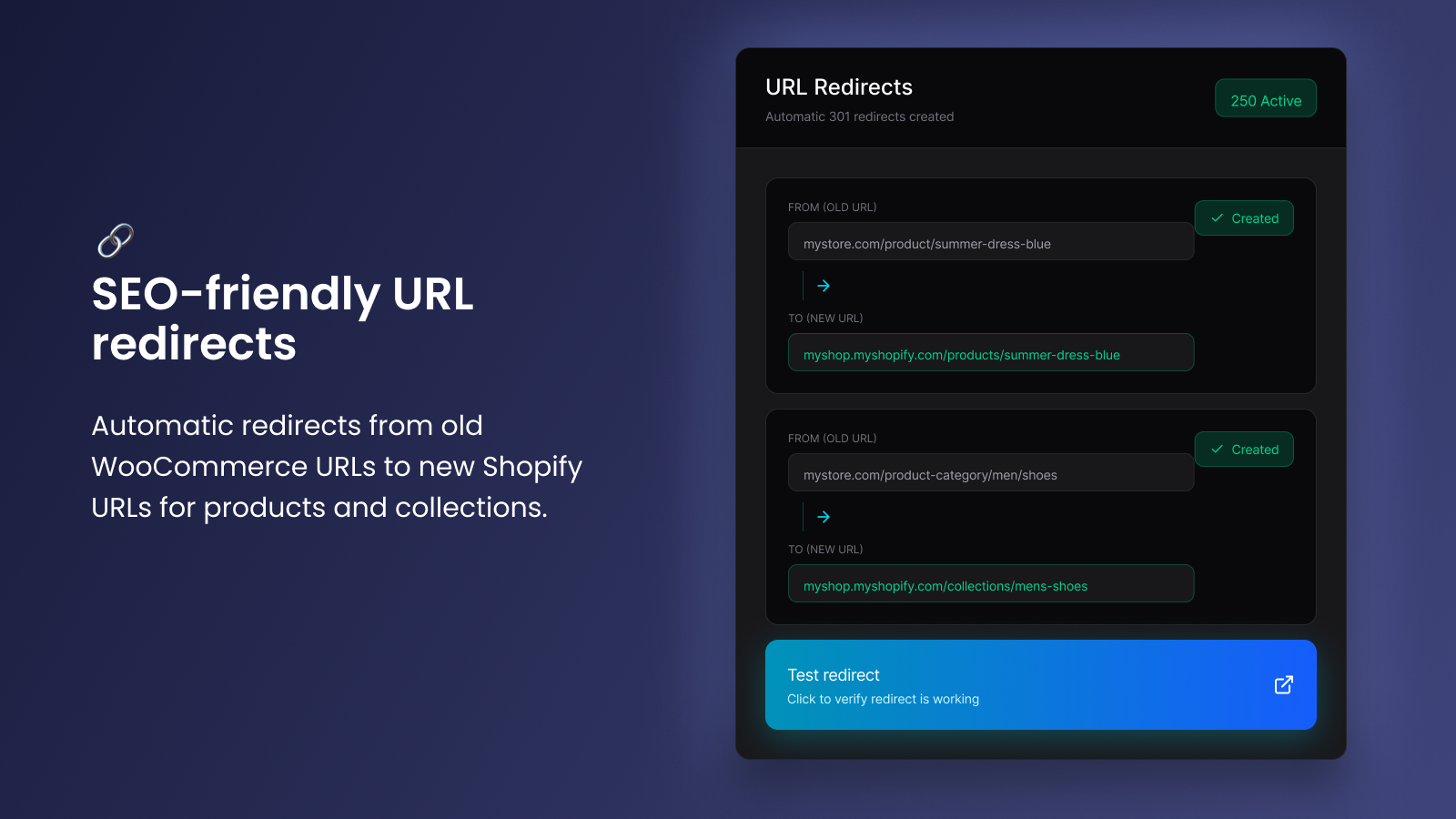Migration SEO friendly from Woocommerce with 302 redirects