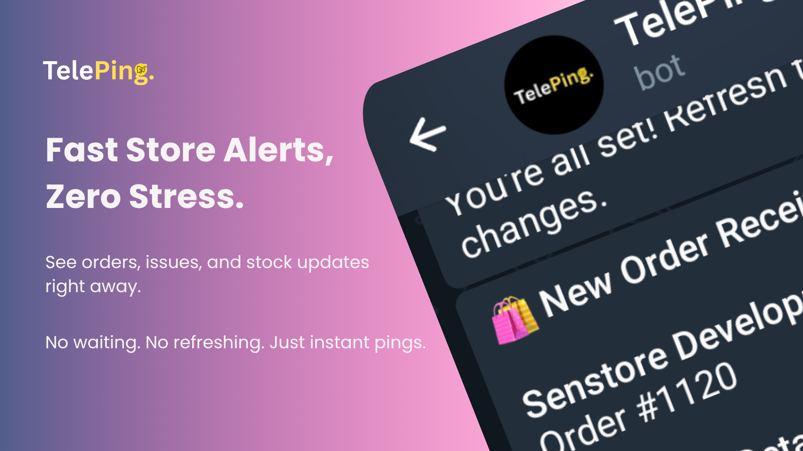 TelePing - Live Store Notifications
