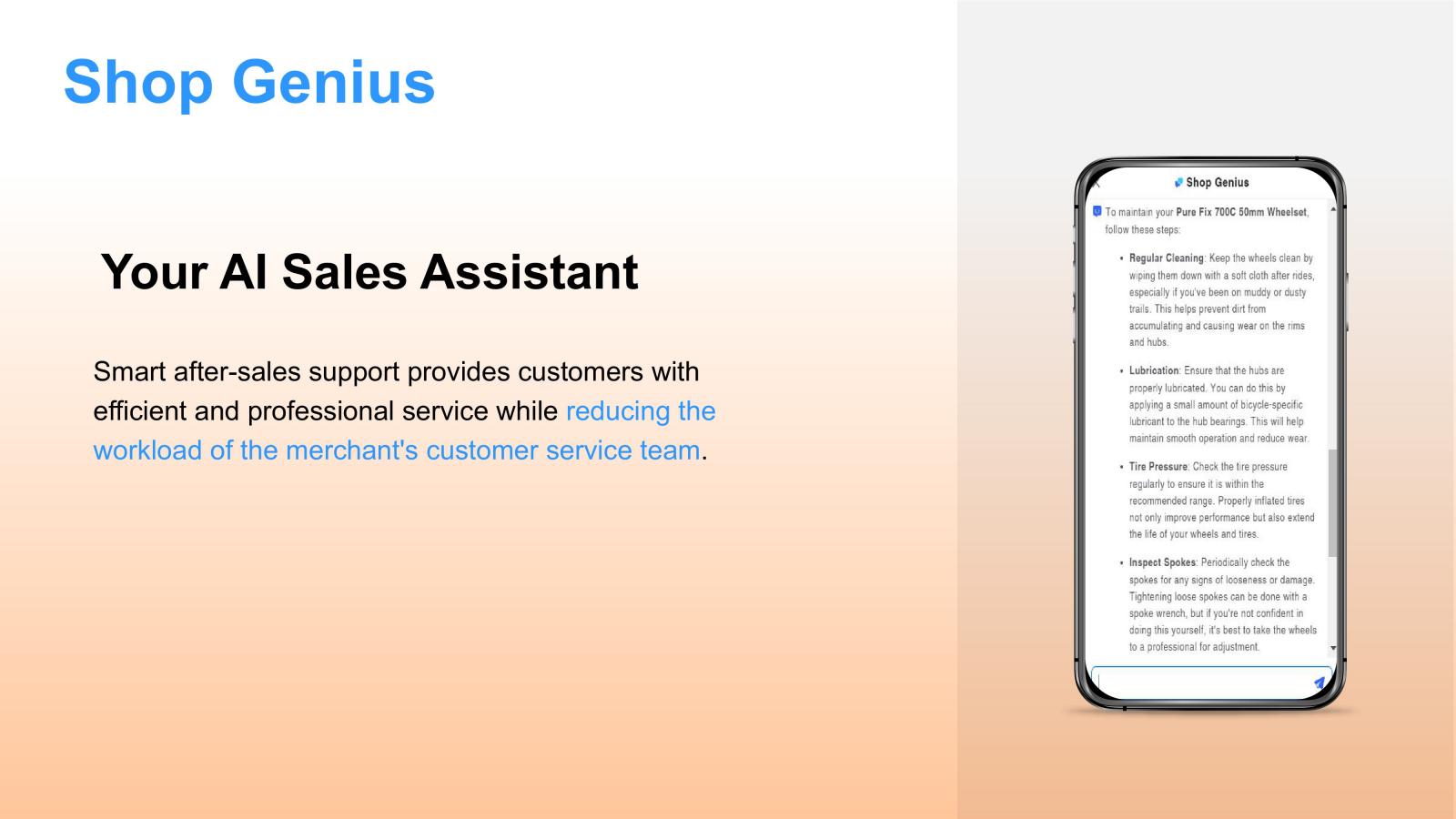 Smart after-sales support