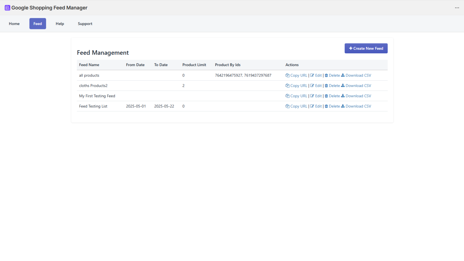 View, edit, and manage all your Google product feeds here.