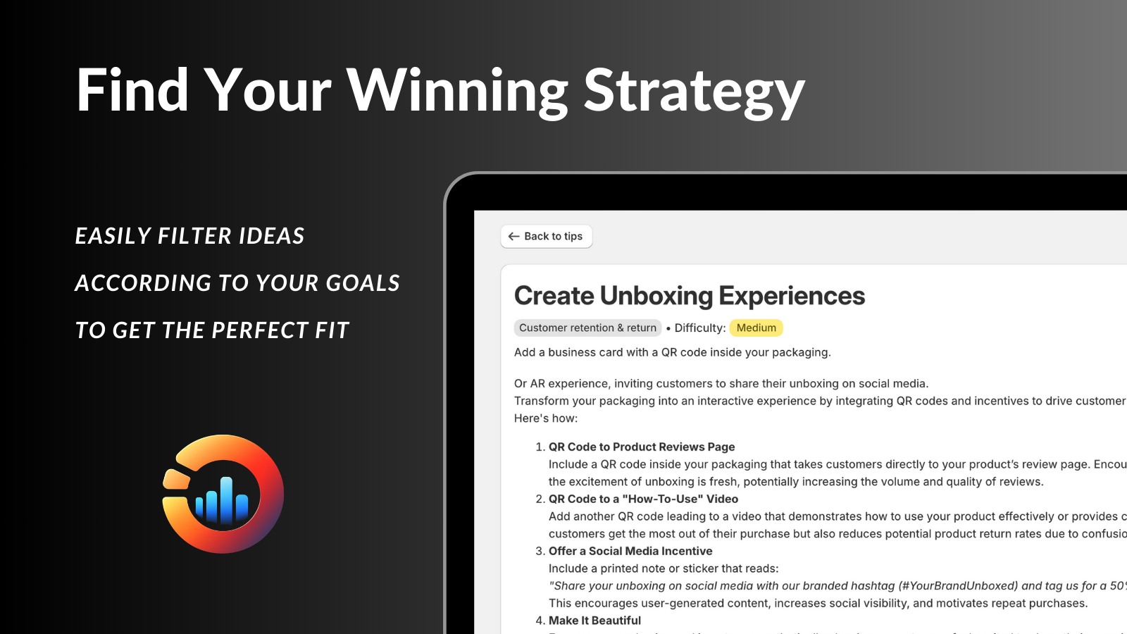 varied ideas available