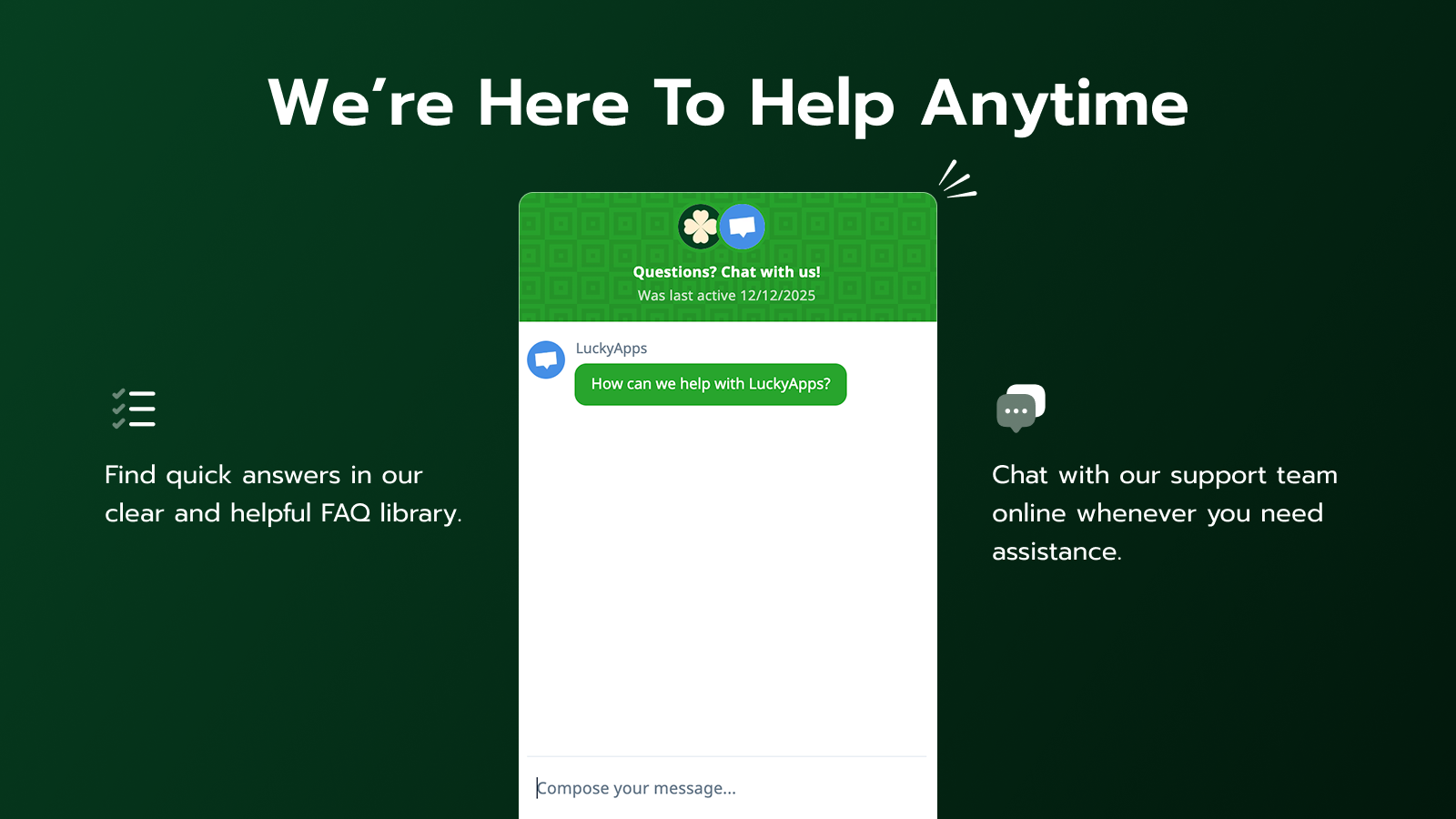 customer support FAQ