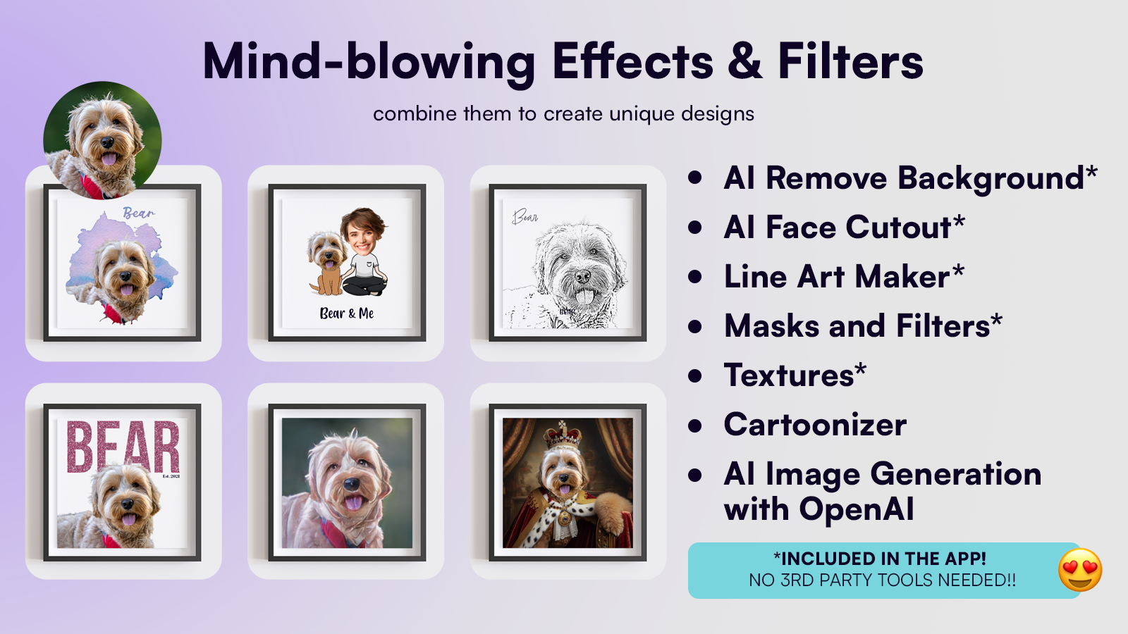 Mind-blowing Effects & Filters - Customily Product Customizer