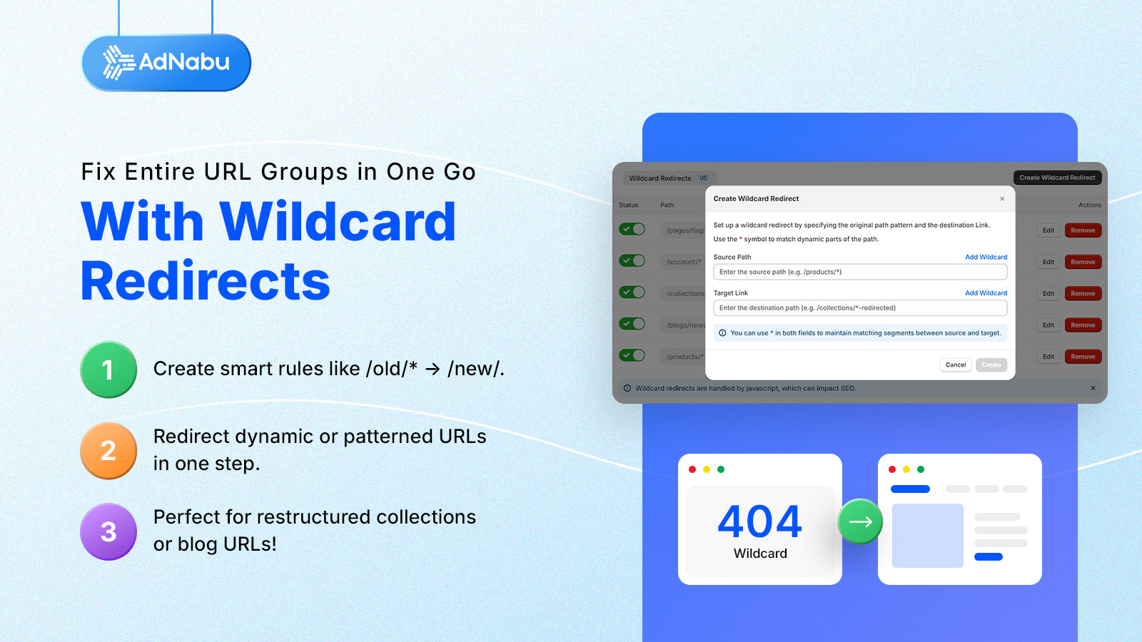 wildcard-redirects