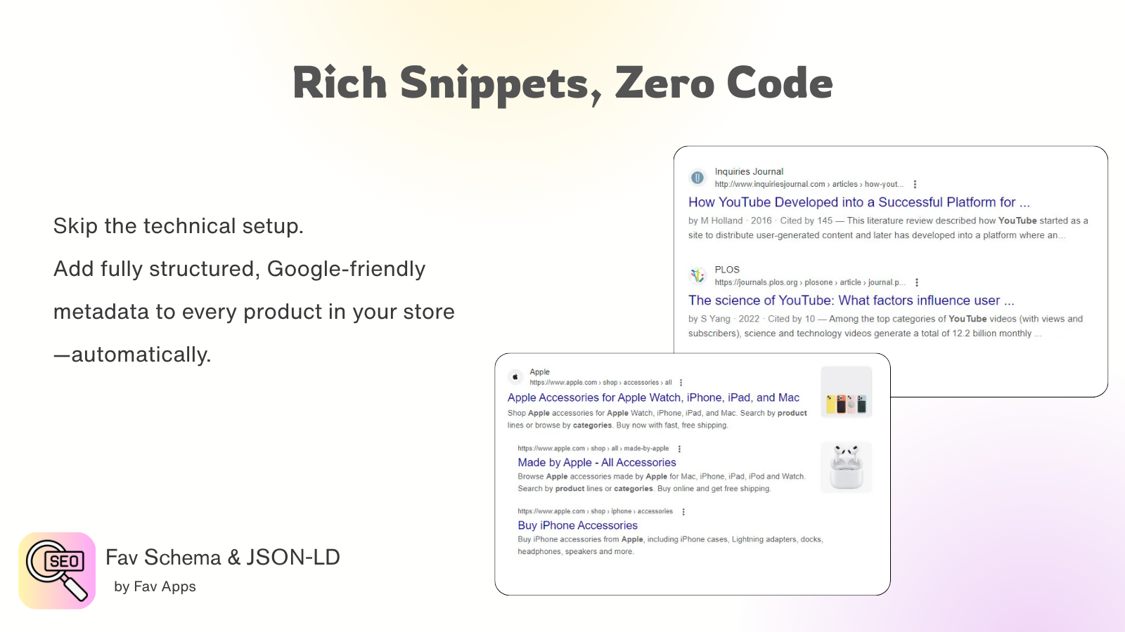 Rich Snippets, Zero Code
