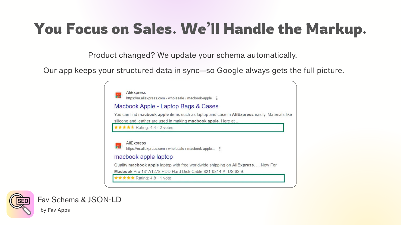 You focus on sales, we'll handle markup