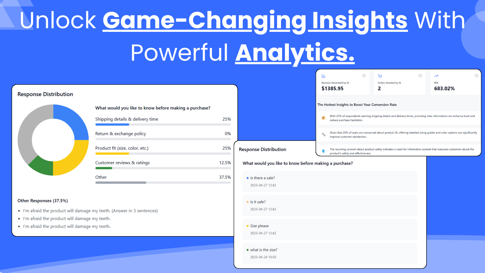  Choose survey question for visitors to discover objections an