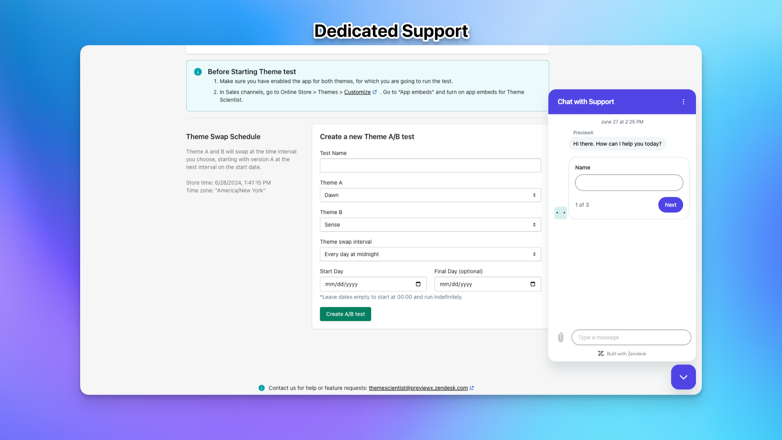 Dedicated support so you can always be ab testing