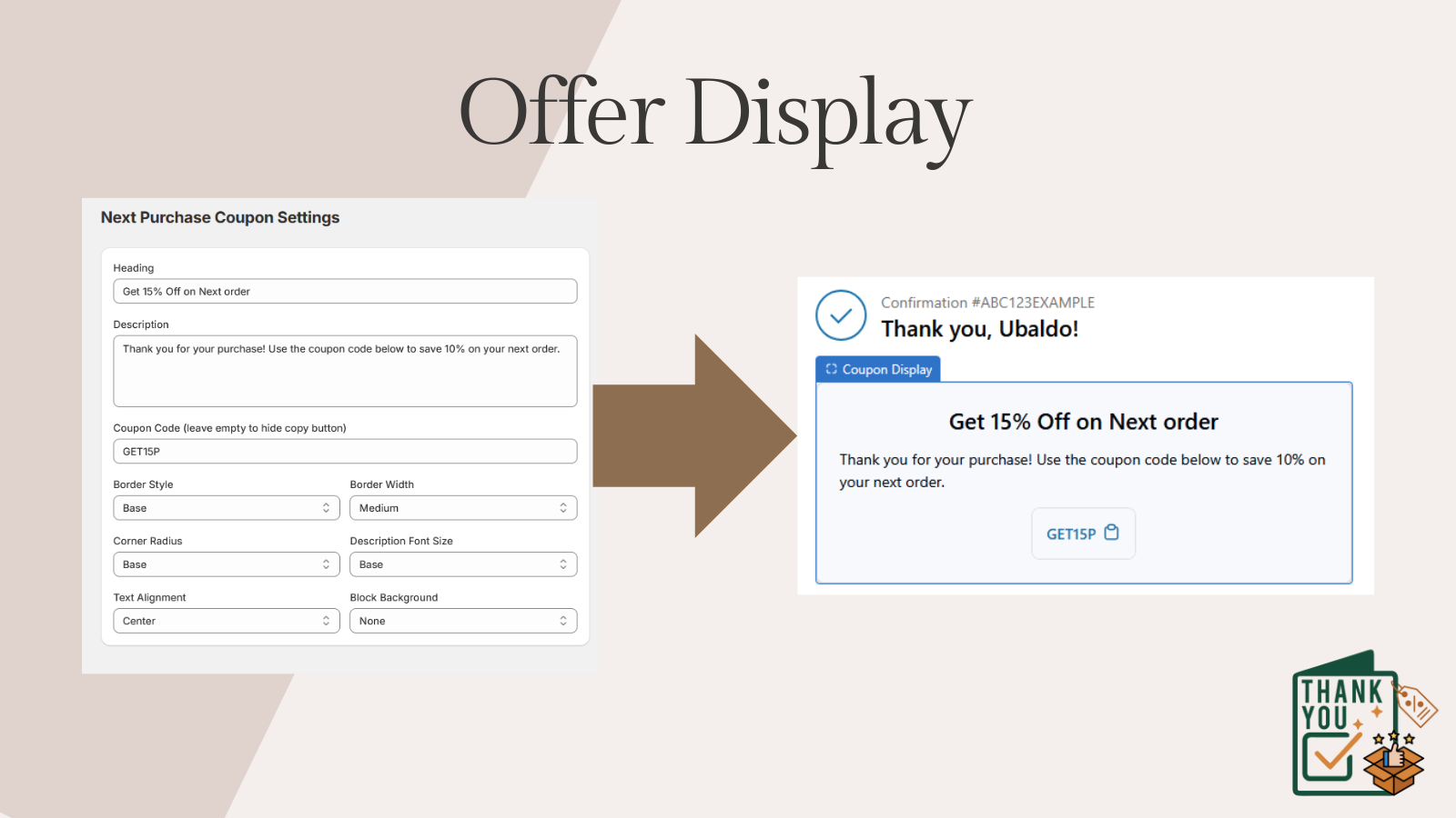 Display Discount Coupons on Shopify Thank You Page