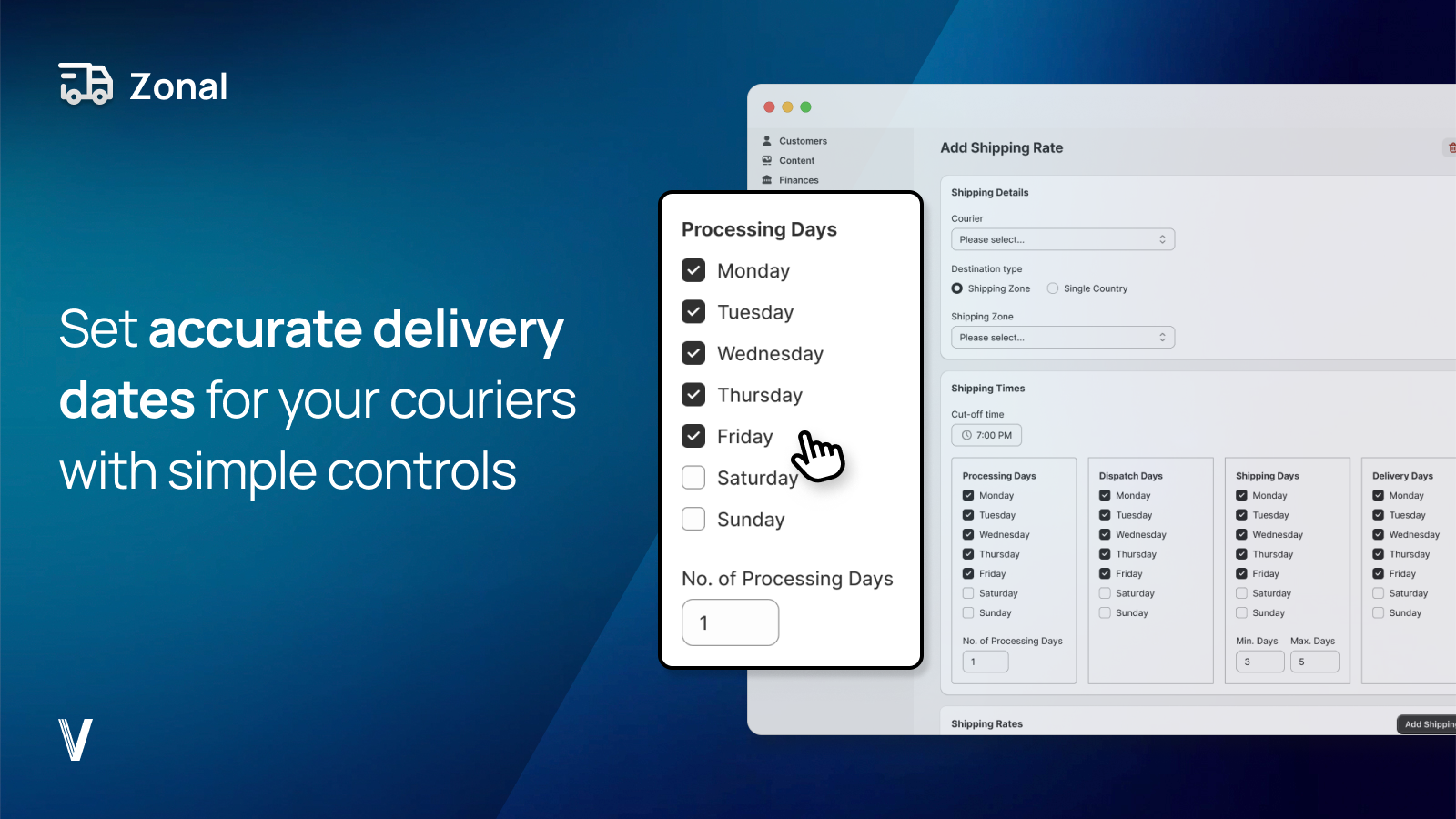 Set accurate delivery dates for your couriers with simplicity