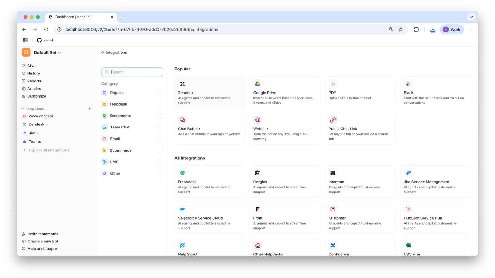 All eesel integrations