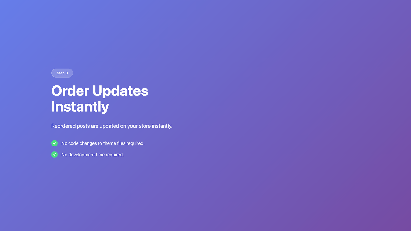 Step 3 Order Updated