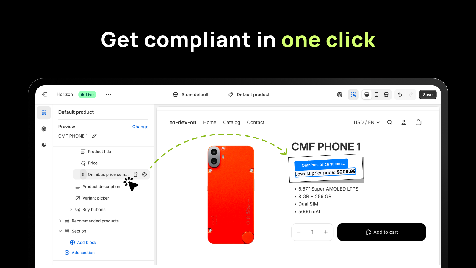 Get compliant in one click