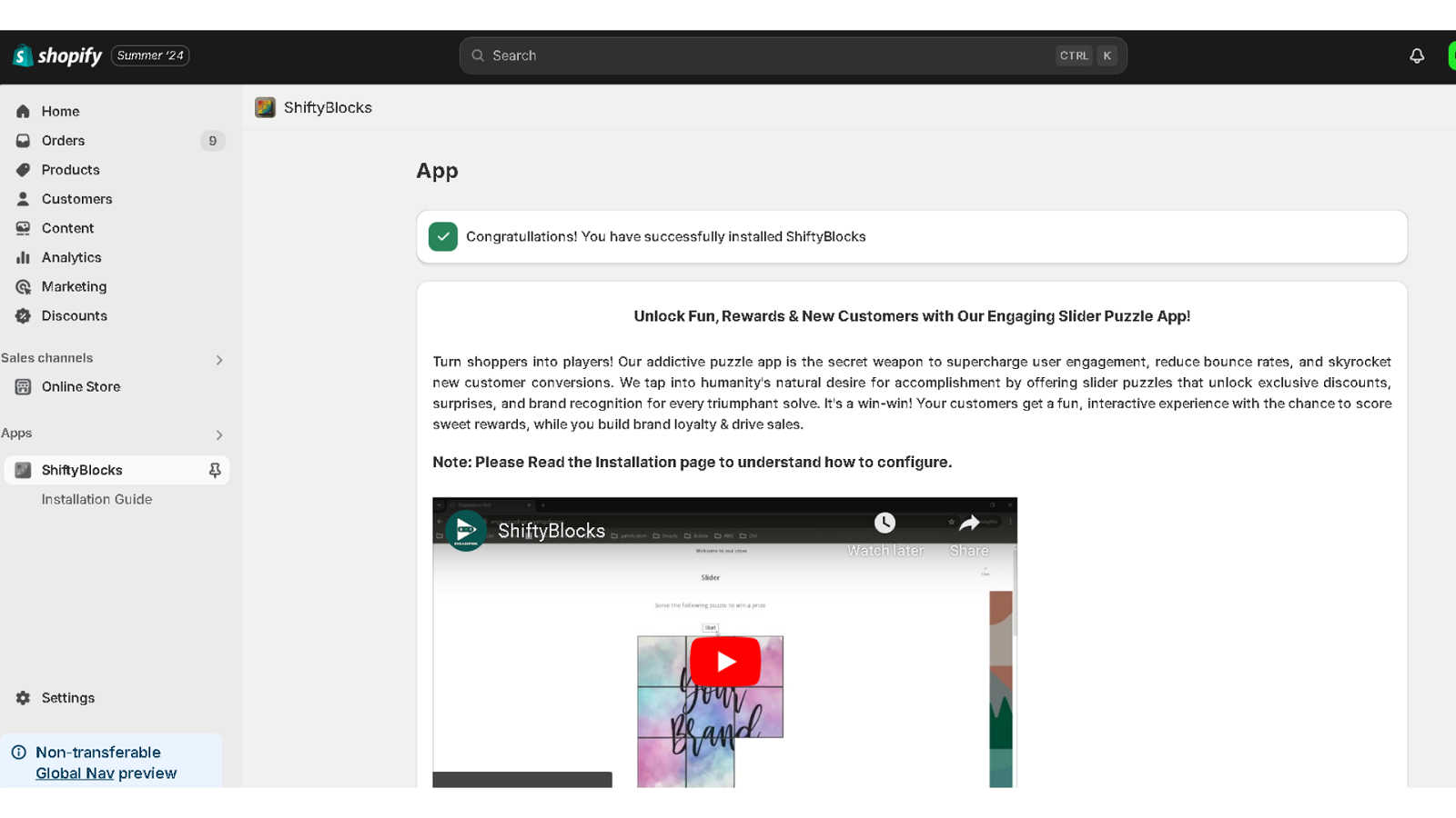 ShiftyBlocks Homepage