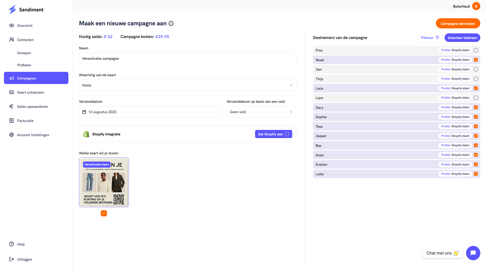 Maak campagnes aan en verstuur geautomatiseerd naar je klanten