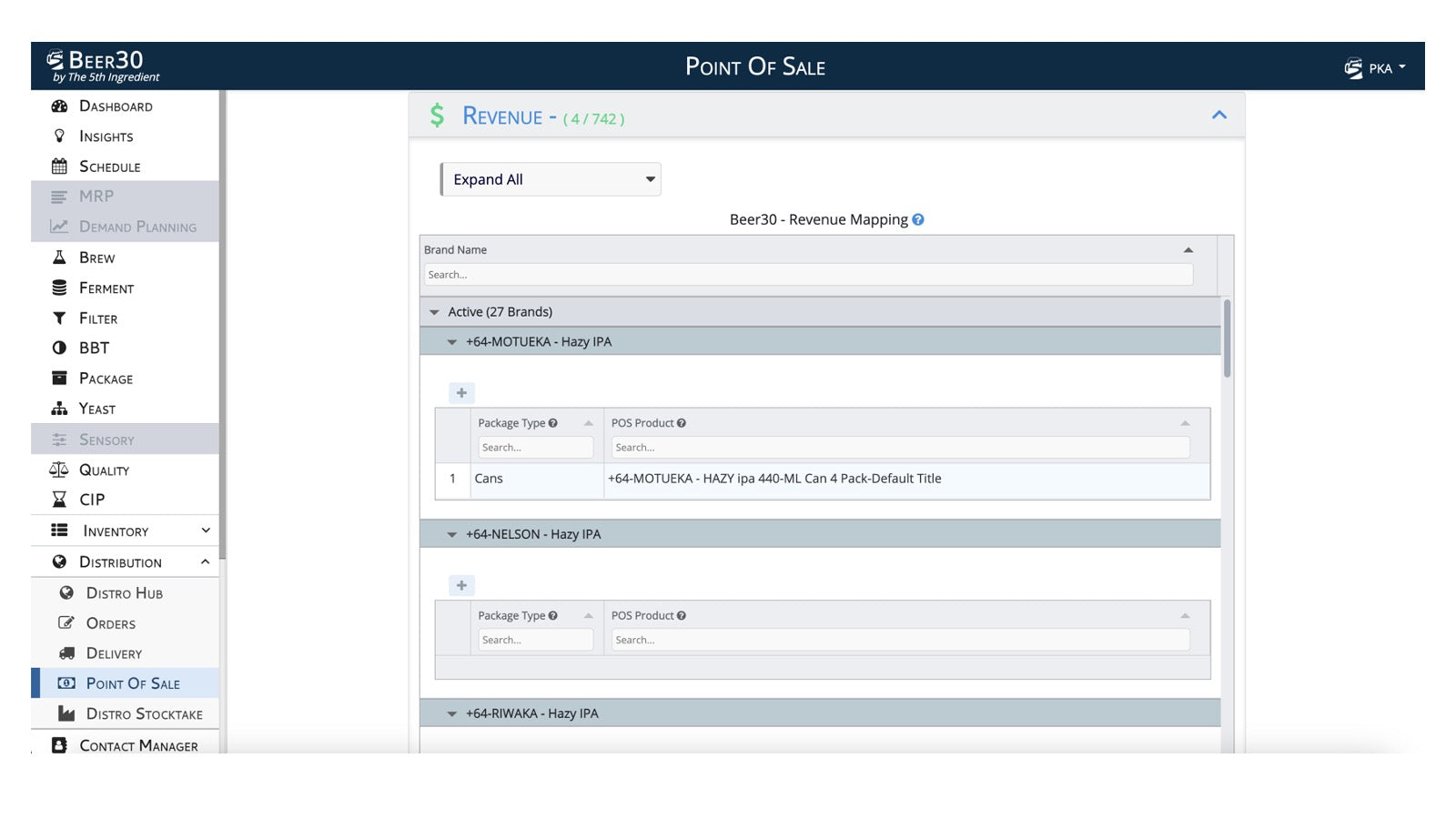 Mapping Revenue Items