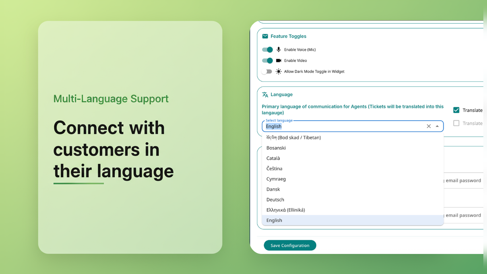 Multi-Language Support
