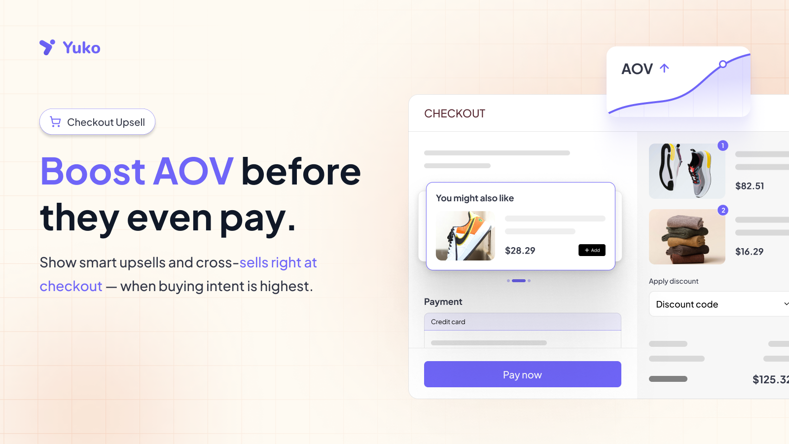 Boost AOV with one click checkout upsells for Shopify