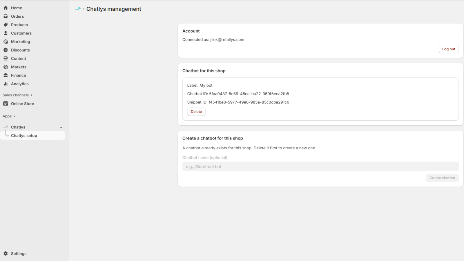 Chatlys management showcase