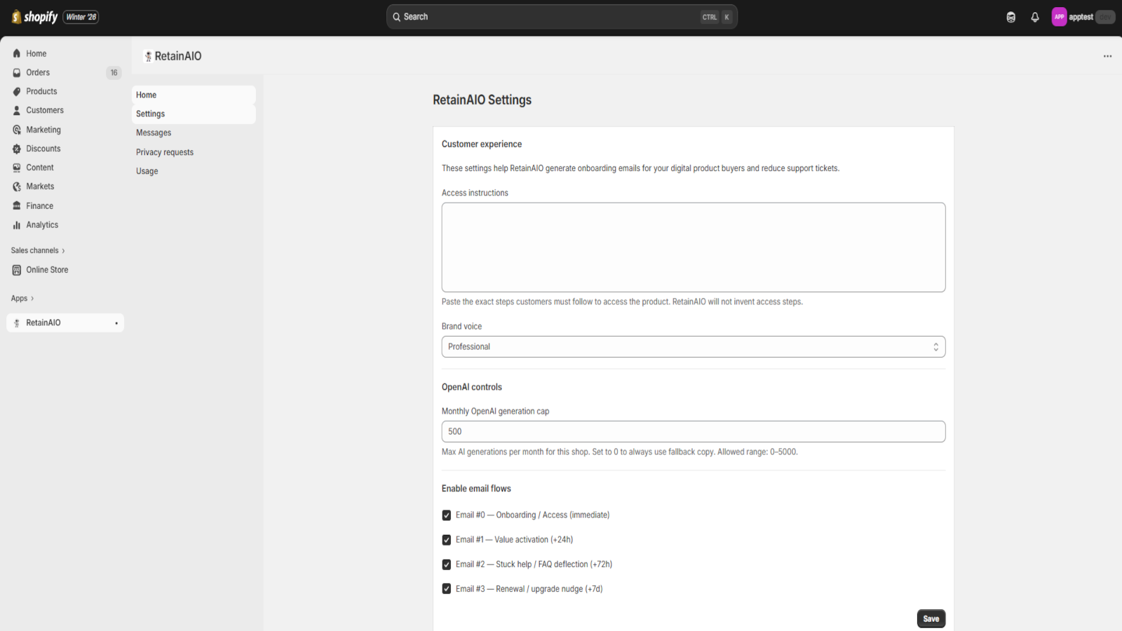 Configure onboarding, activation, and retention emails easily